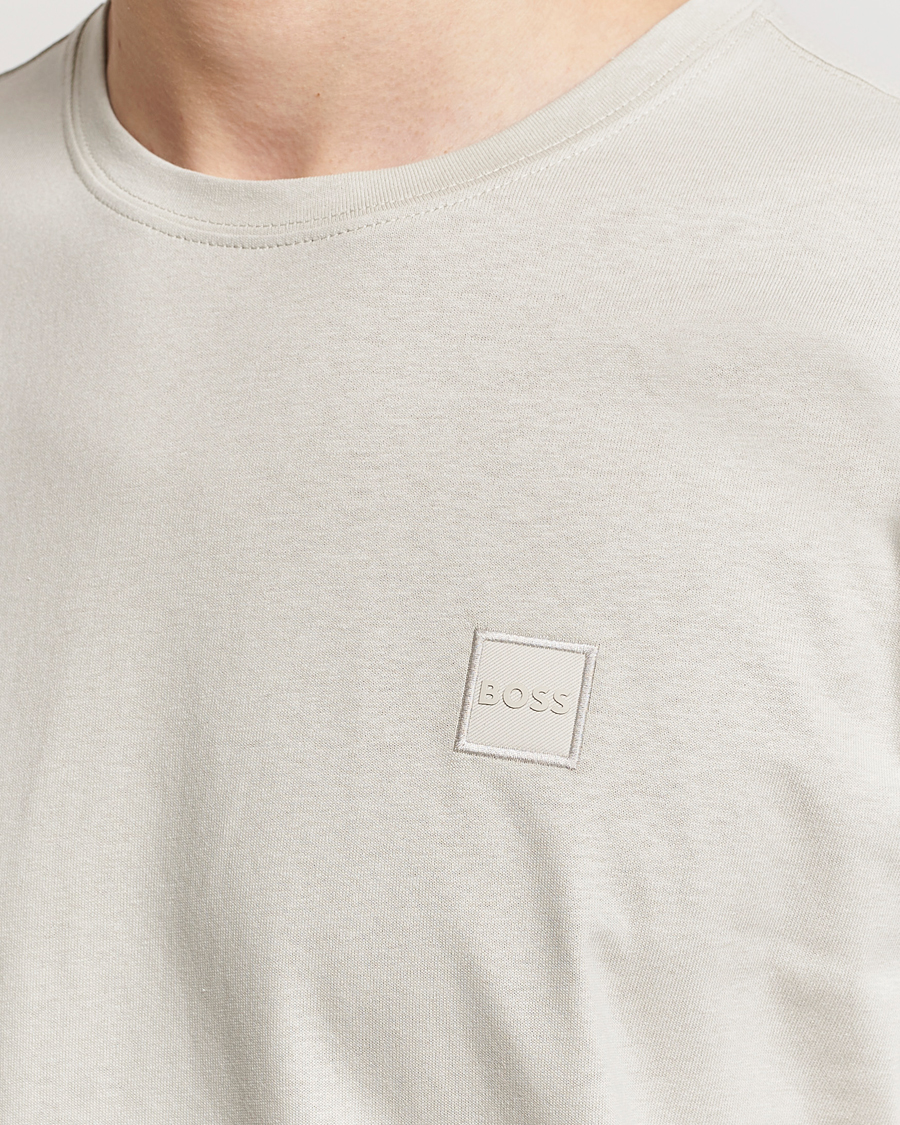 Mies | T-paidat | BOSS ORANGE | Tales Logo Crew Neck T-Shirt Light Beige