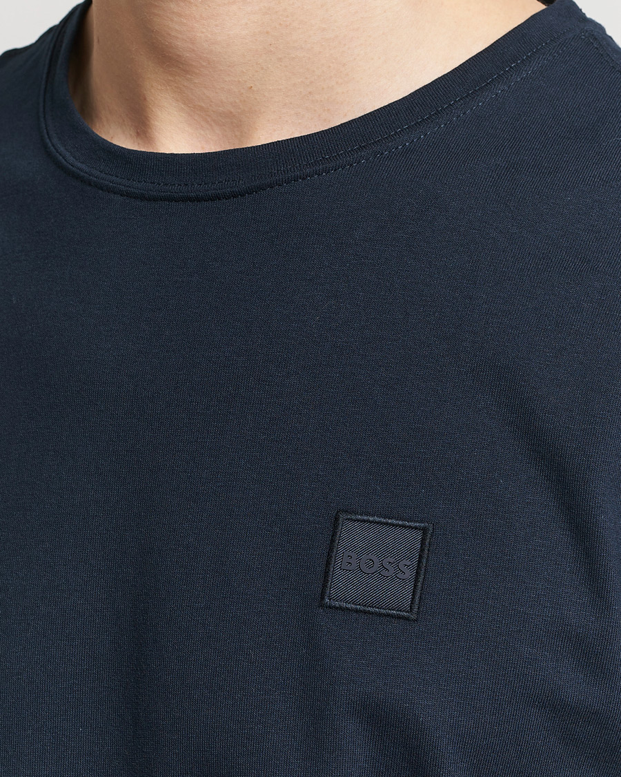 Mies | T-paidat | BOSS ORANGE | Tales Logo Crew Neck T-Shirt Dark Blue