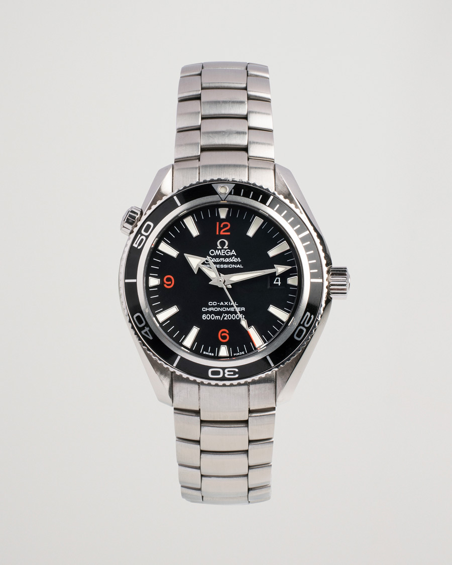 Mies | Omega Pre-Owned Seamaster Planet Ocean 2201.51.00 Steel Black Silver | Omega Pre-Owned | Seamaster Planet Ocean 2201.51.00 Steel Black Silver