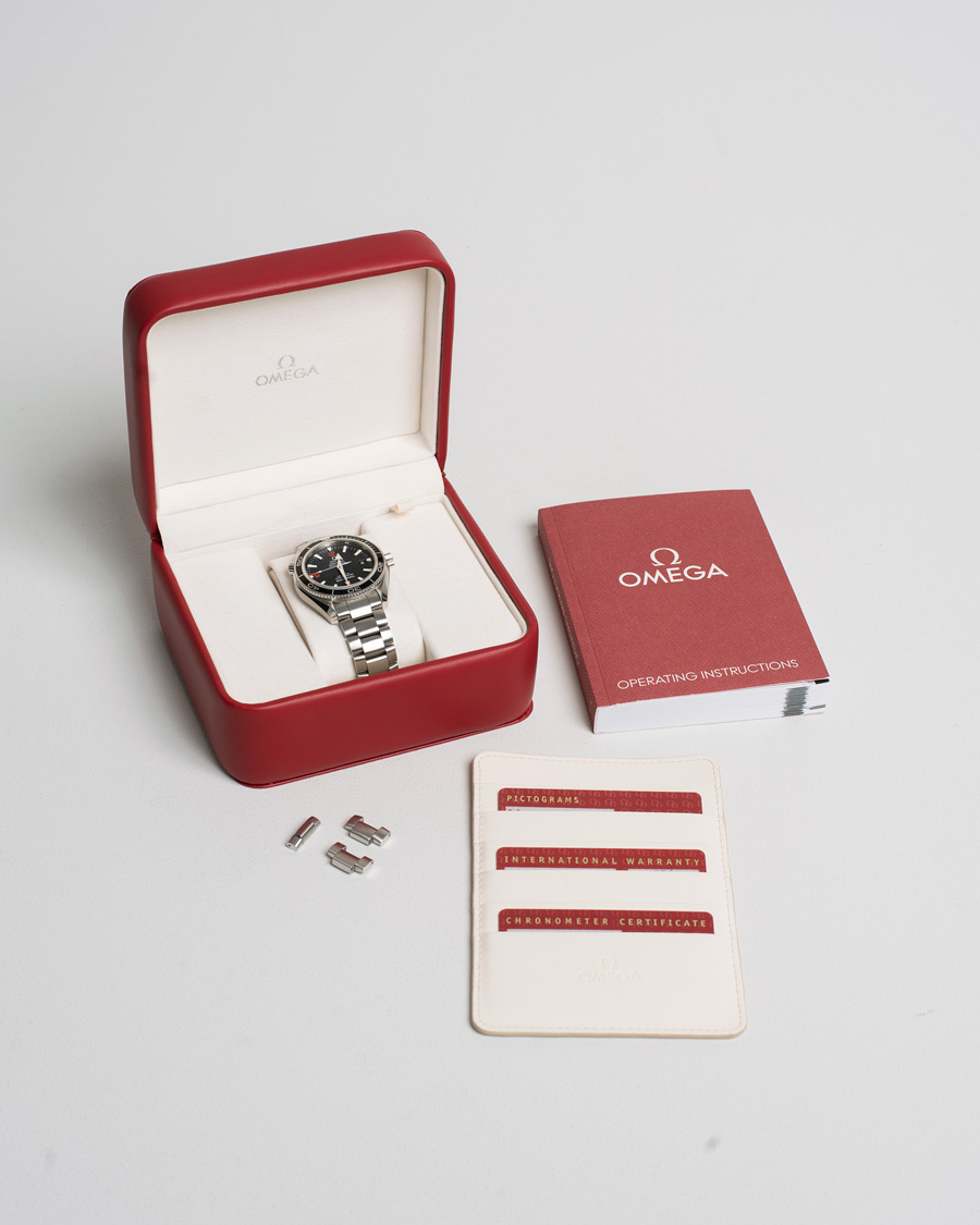 Mies | Omega Pre-Owned Seamaster Planet Ocean 2201.51.00 Steel Black Silver | Omega Pre-Owned | Seamaster Planet Ocean 2201.51.00 Steel Black Silver