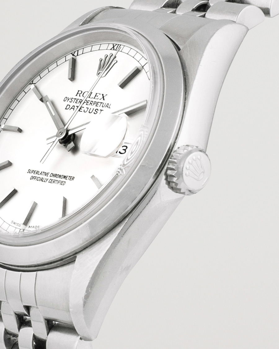 Mies | Rolex Pre-Owned Datejust 16200 Oystert Perpetual Steel Silver | Rolex Pre-Owned | Datejust 16200 Oystert Perpetual Steel Silver