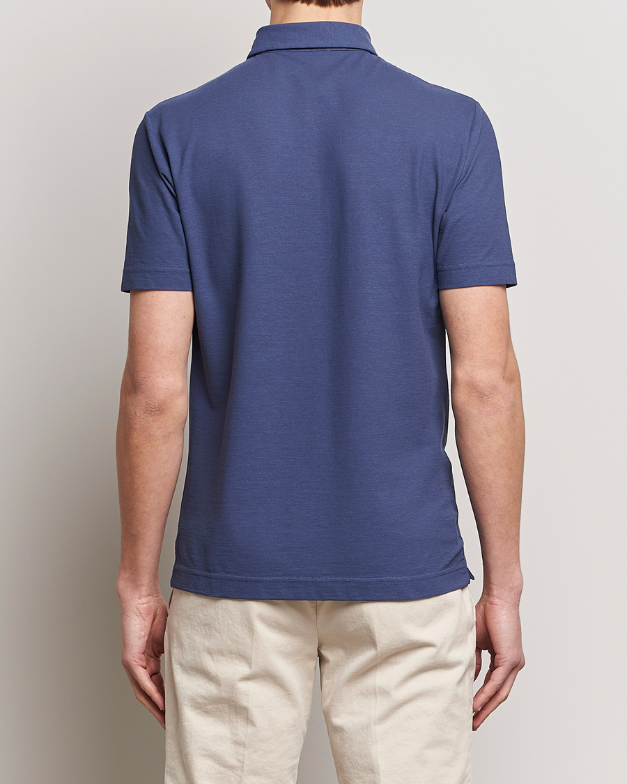 Mies | Pikeet | Zanone | Ice Cotton Polo Steel Blue