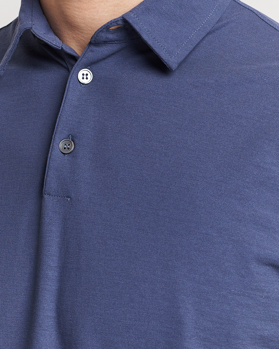 Mies | Pikeet | Zanone | Ice Cotton Polo Steel Blue