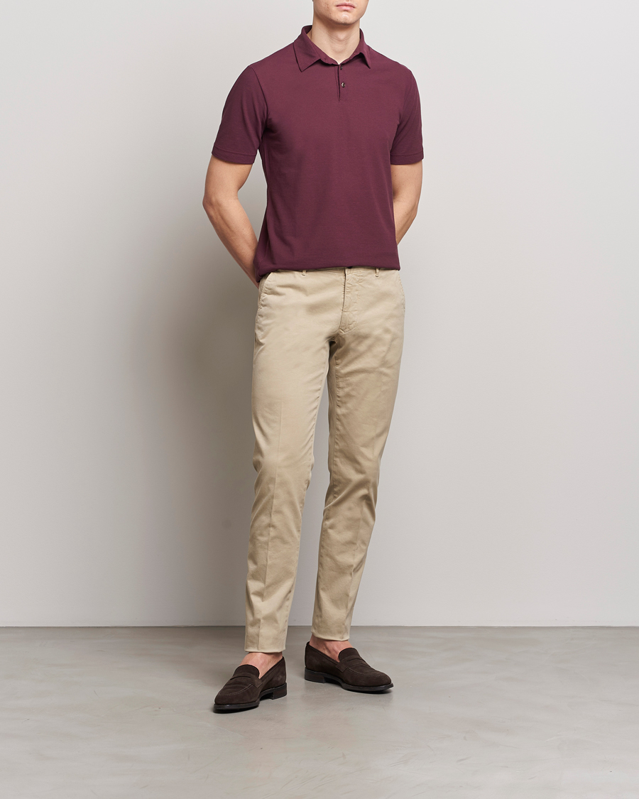 Mies | Pikeet | Zanone | Ice Cotton Polo Burgundy