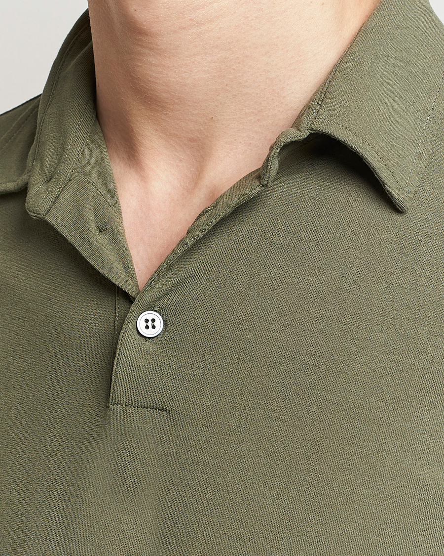 Mies | Puserot | Zanone | Ice Cotton Long Sleeve Polo Olive