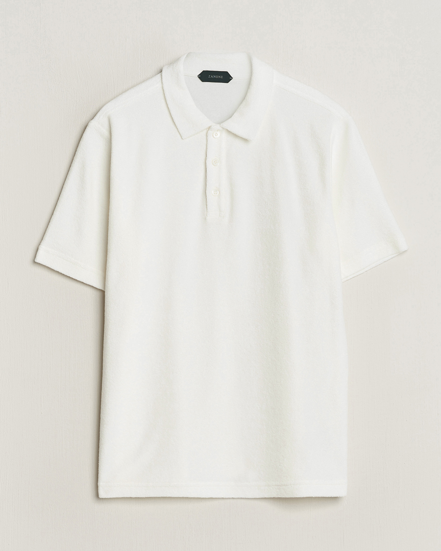 Mies | Pikeet | Zanone | Terry Cotton Polo White