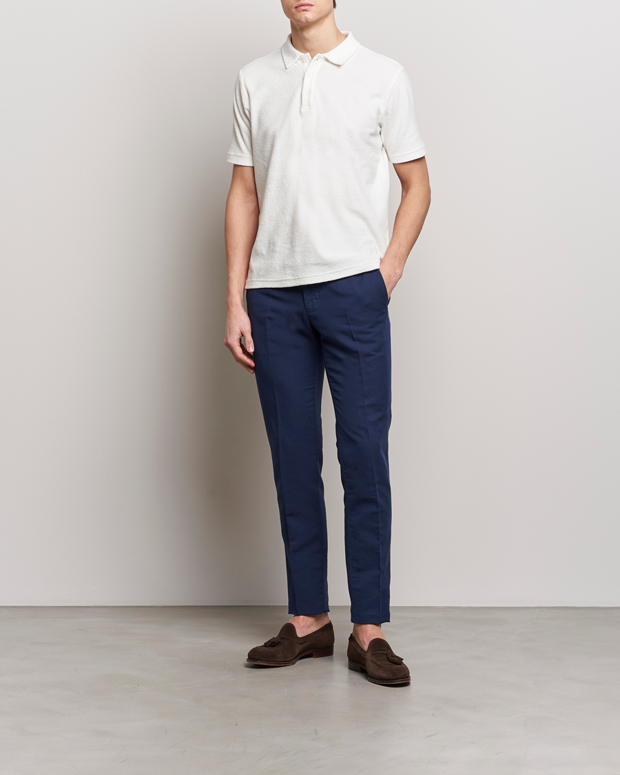 Mies | Pikeet | Zanone | Terry Cotton Polo White