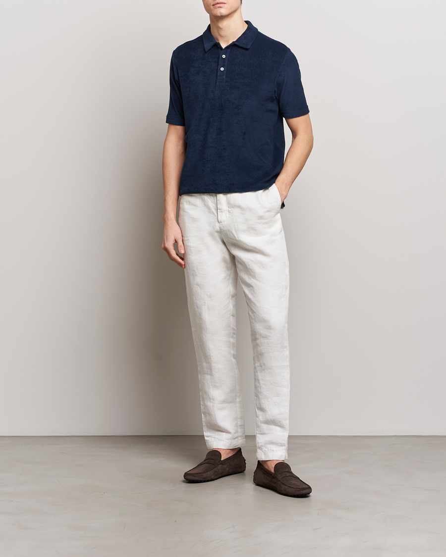 Mies | Pikeet | Zanone | Terry Cotton Polo Navy