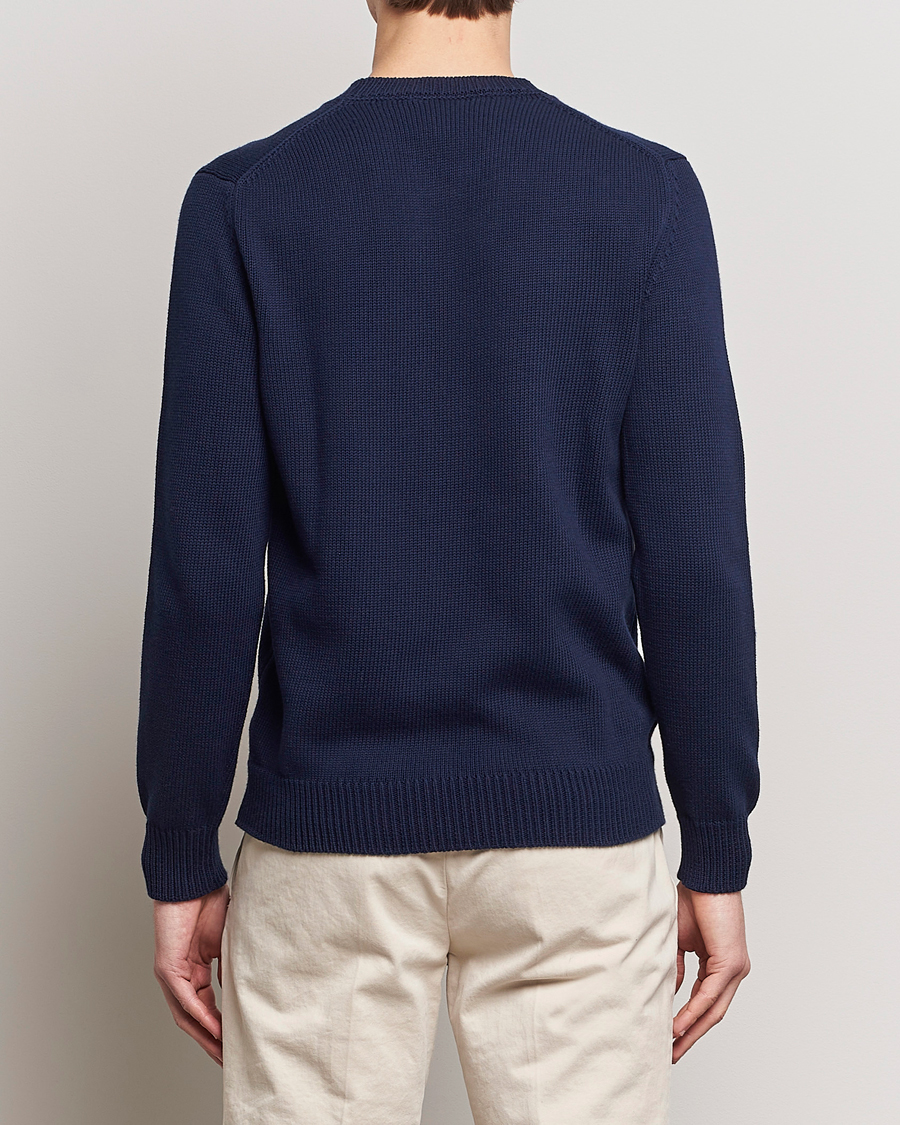 Mies | Puserot | Zanone | Soft Cotton Crewneck Sweater Navy