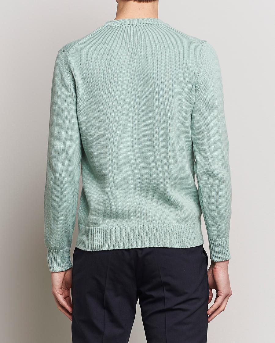 Mies | Puserot | Zanone | Soft Cotton Crewneck Sweater Mint