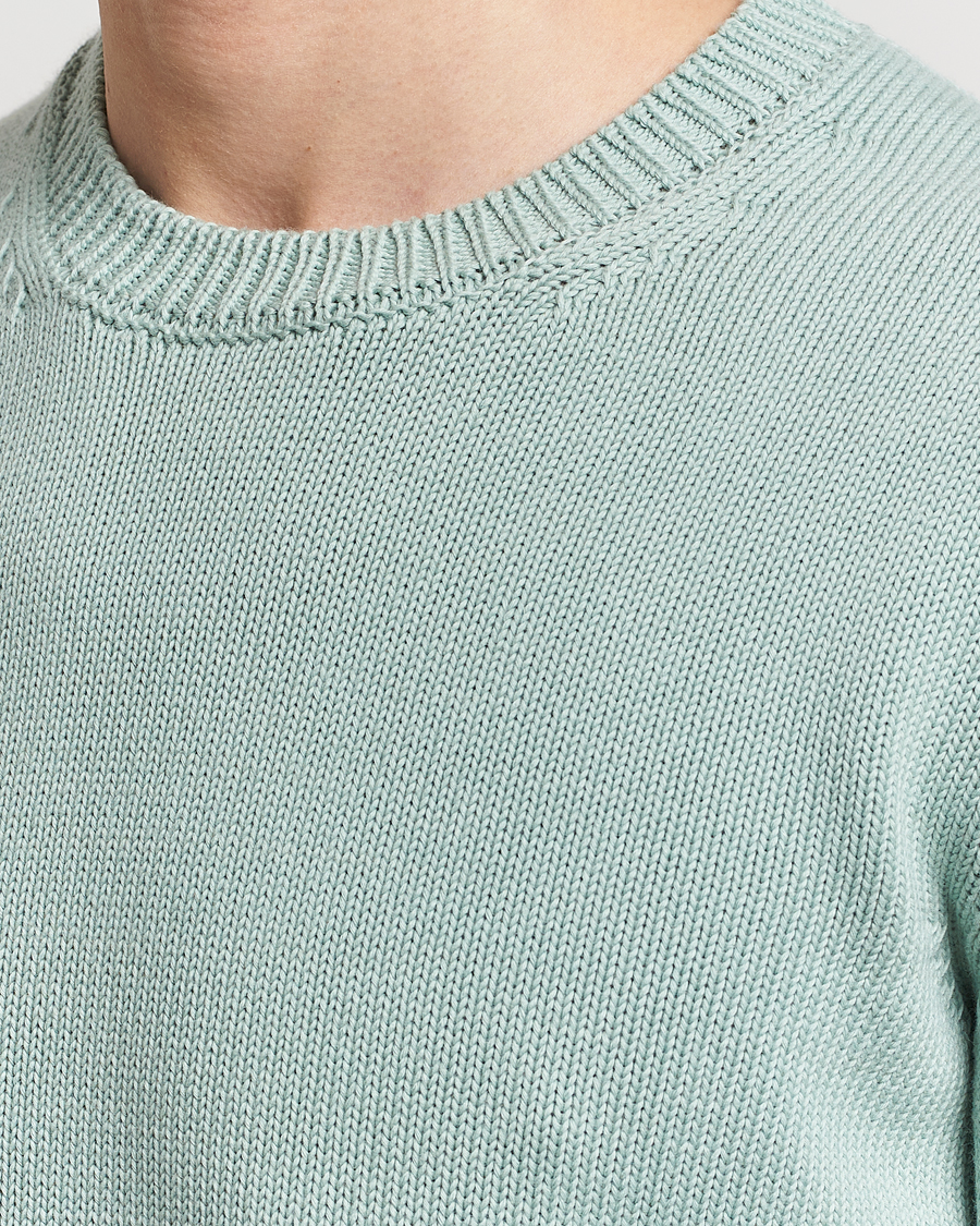 Mies | Puserot | Zanone | Soft Cotton Crewneck Sweater Mint