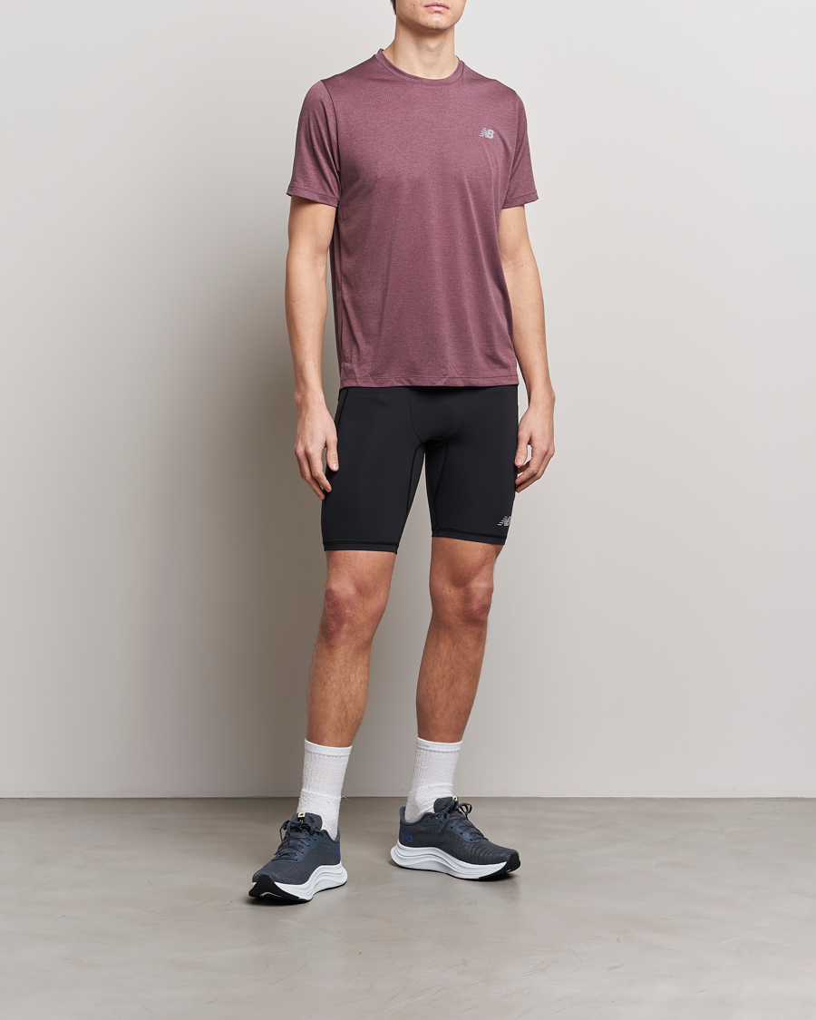 Mies | T-paidat | New Balance Running | Athletics Run T-Shirt Licorice Heather