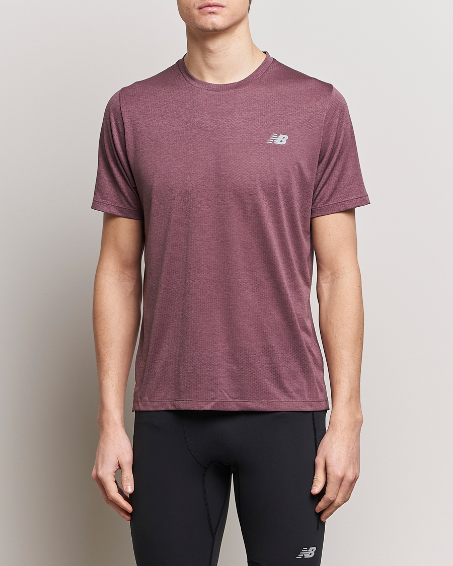 Mies | T-paidat | New Balance Running | Athletics Run T-Shirt Licorice Heather