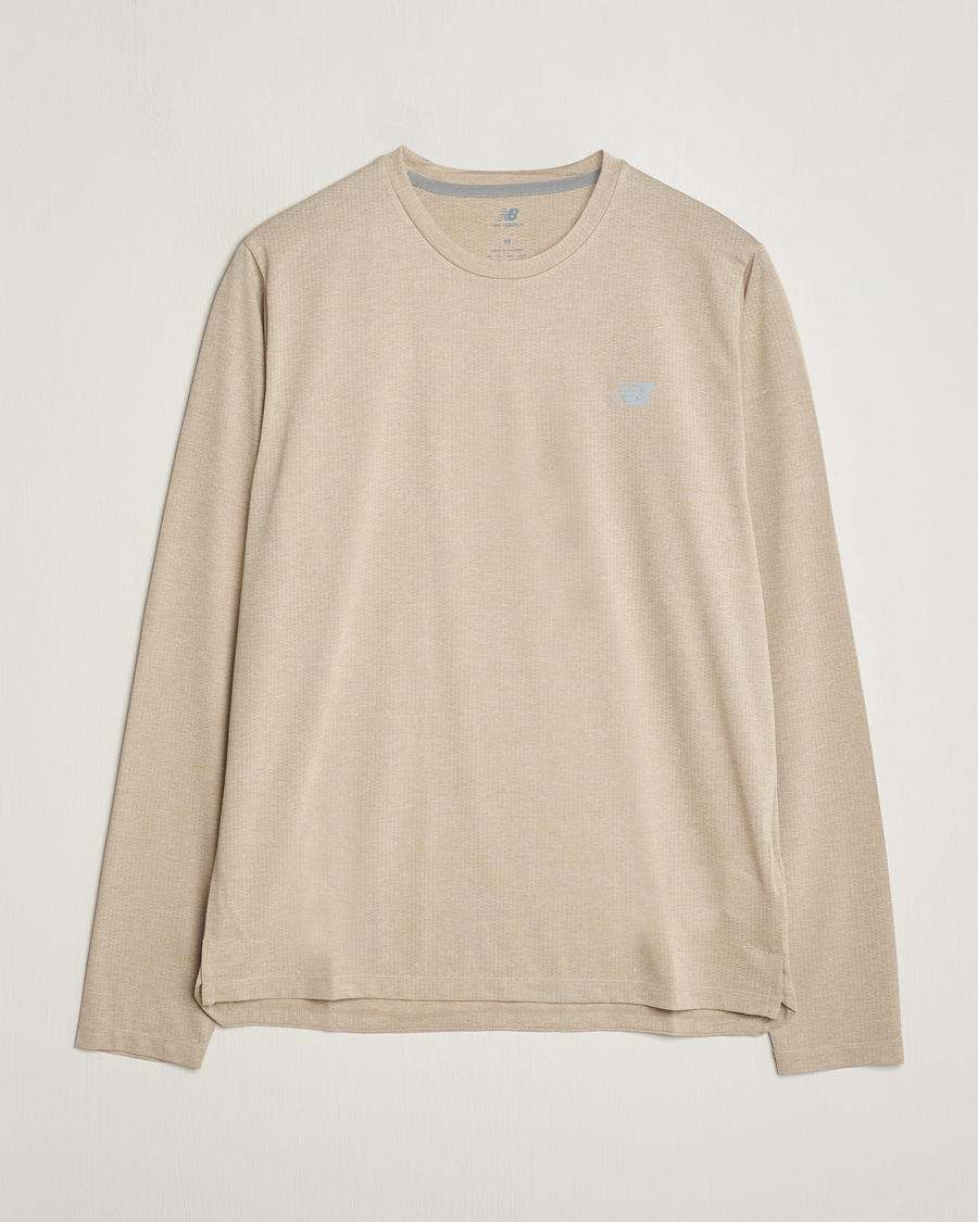Mies | T-paidat | New Balance Running | Athletics Run Long Sleeve T-Shirt Stoneware Heather