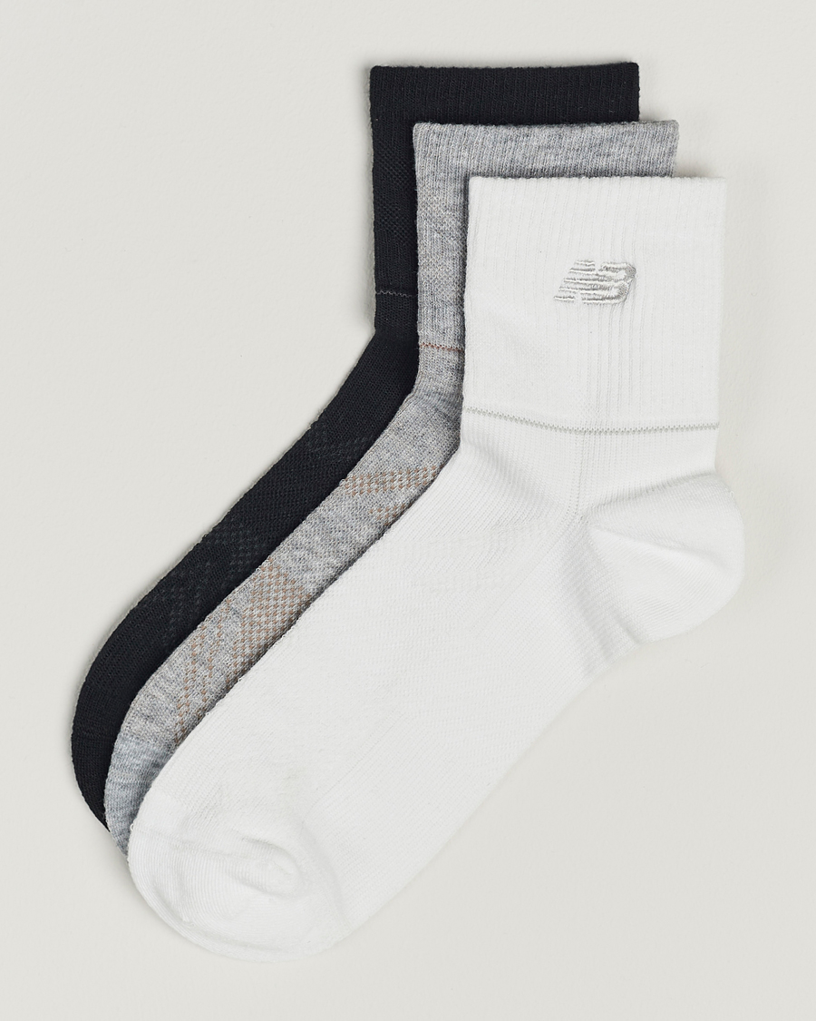Mies | Alusvaatteet | New Balance Running | 3-Pack Ankle Running Socks White/Grey/Black