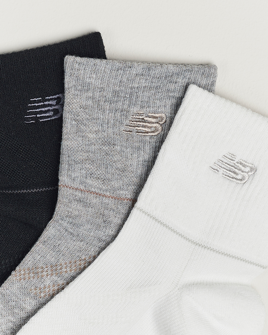 Mies | Alusvaatteet | New Balance Running | 3-Pack Ankle Running Socks White/Grey/Black