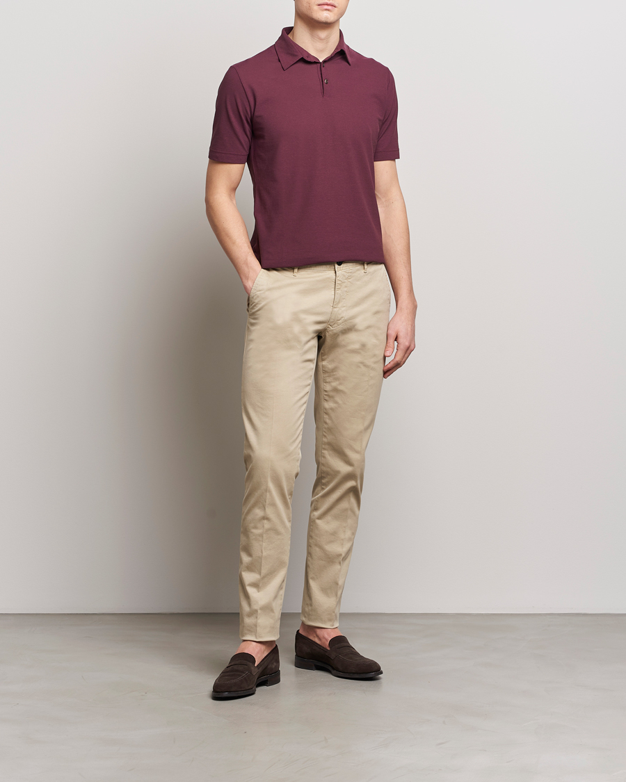 Mies | Housut | Incotex | Slim Fit Garment Dyed Slacks Light Beige