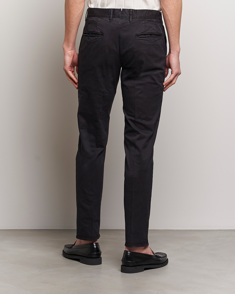 Mies | Housut | Incotex | Slim Fit Garment Dyed Slacks Black