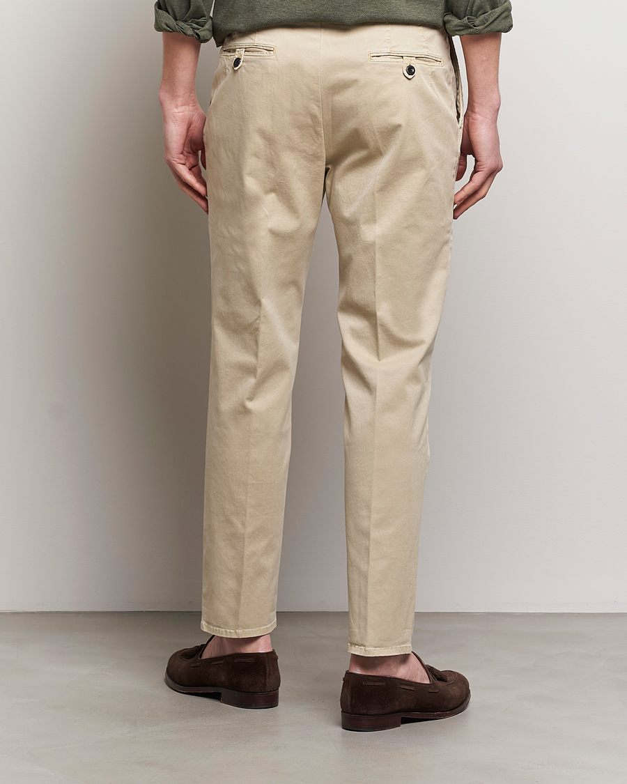 Mies | Housut | Incotex | Tapered Fit Pleated Slacks Light Beige