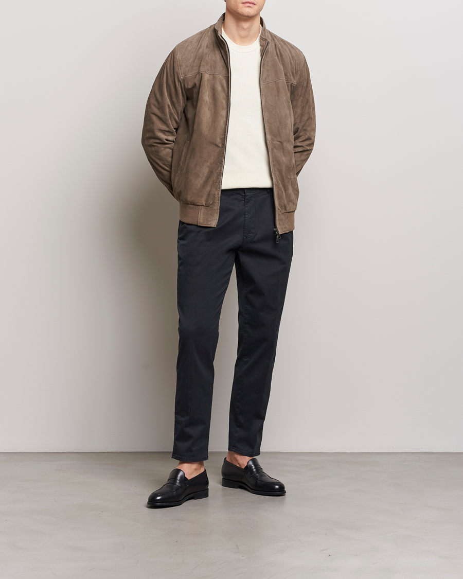 Mies | Housut | Incotex | Tapered Fit Pleated Slacks Black