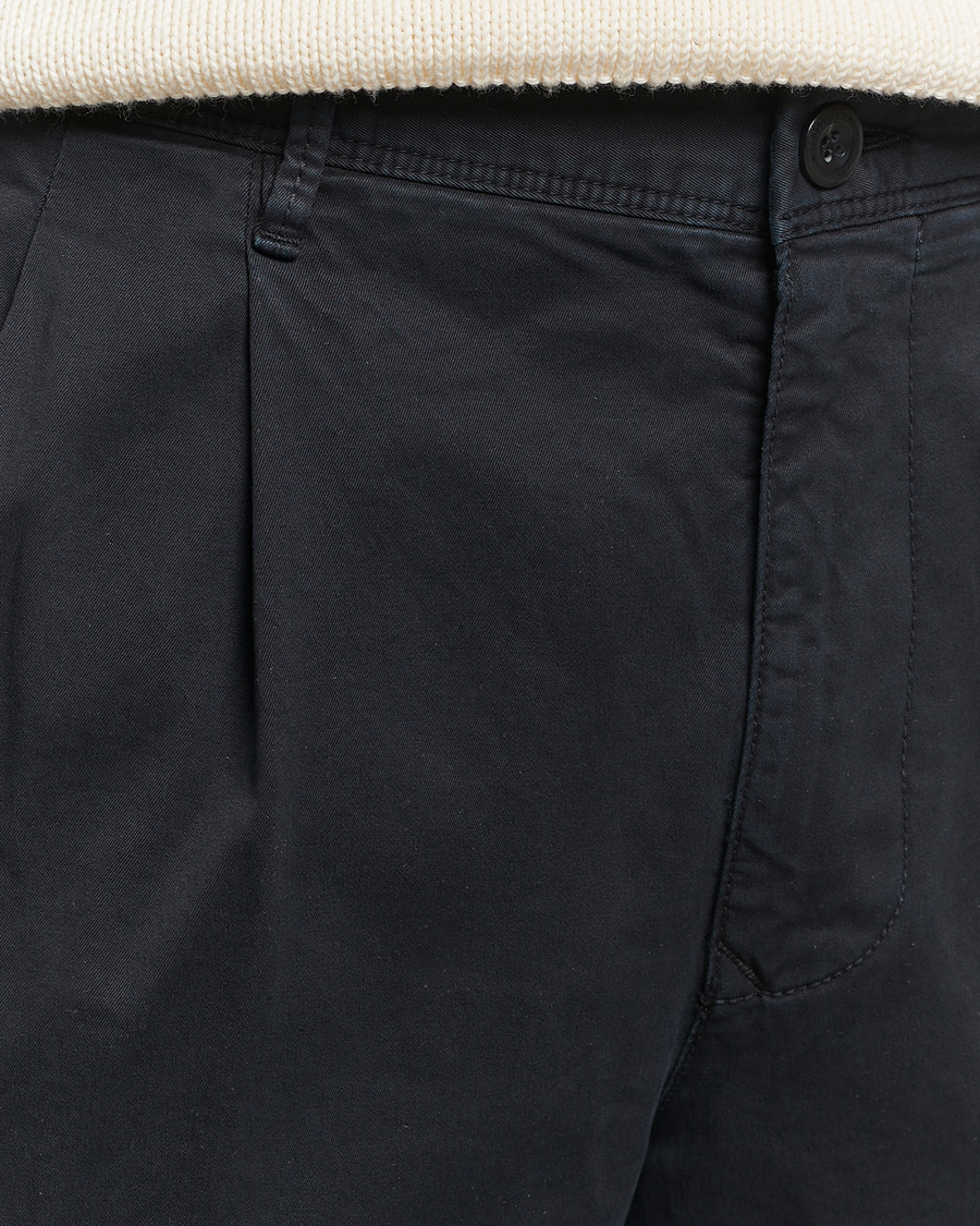 Mies | Housut | Incotex | Tapered Fit Pleated Slacks Black
