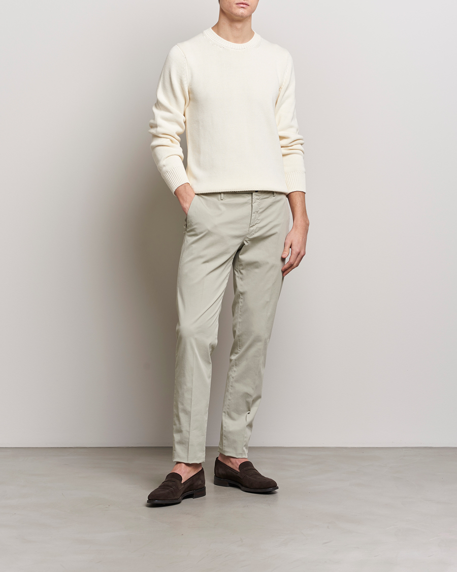 Mies | Housut | Incotex | Slim Fit Comfort Chinos Light Grey