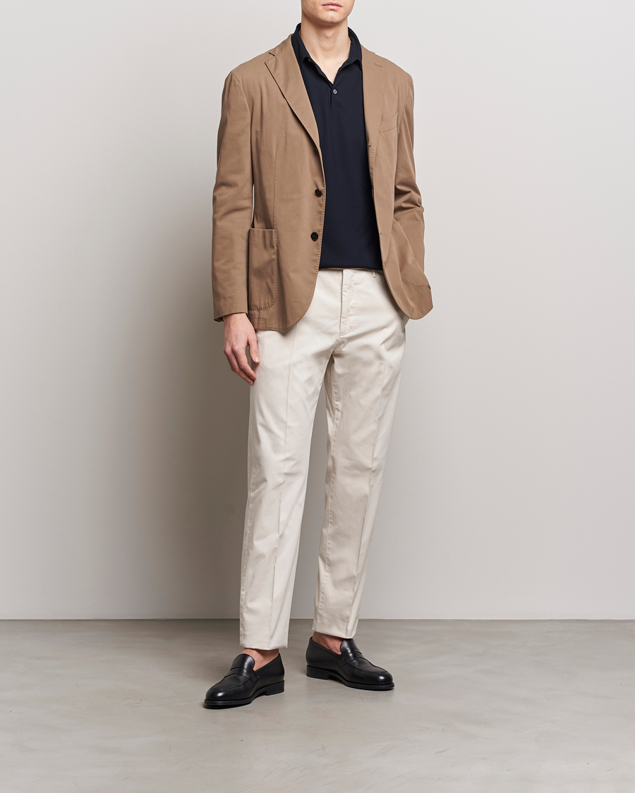 Mies | Housut | Incotex | Straight Fit Garment Dyed Chinos Off White
