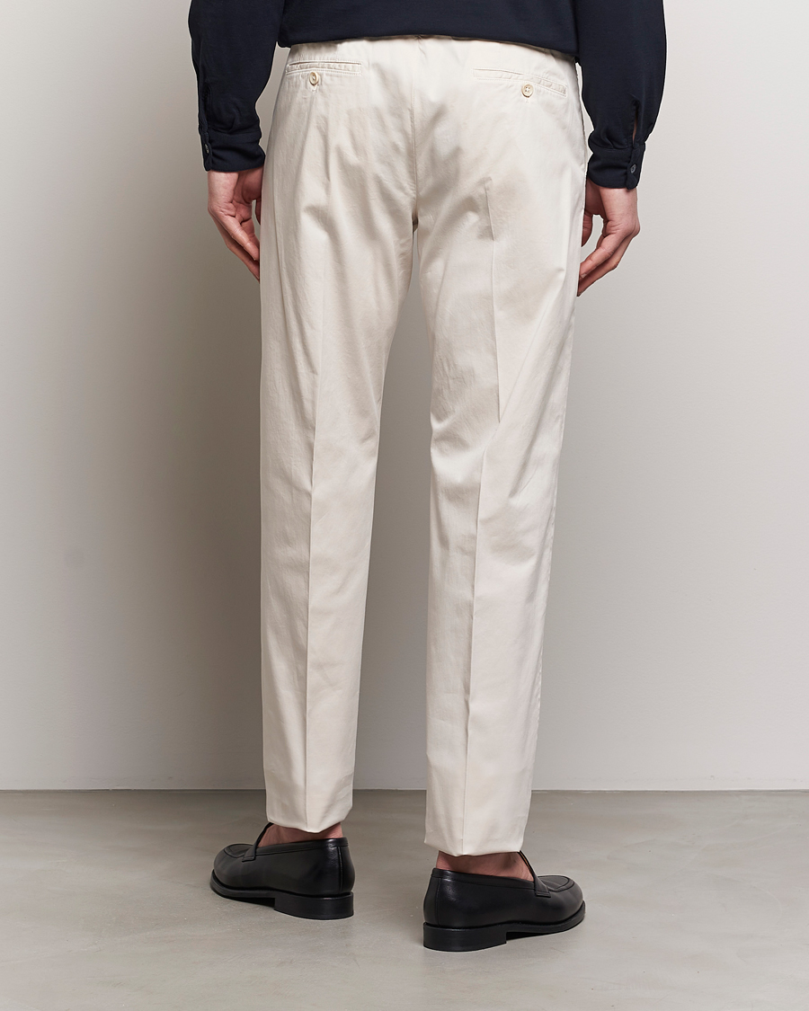 Mies | Housut | Incotex | Straight Fit Garment Dyed Chinos Off White
