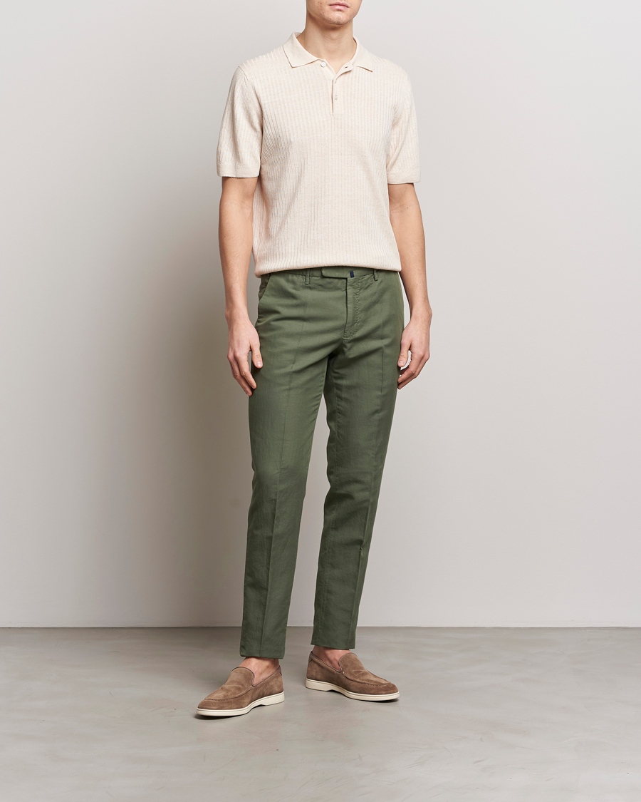 Mies | Housut | Incotex | Slim Fit Chinolino Trousers Dark Green