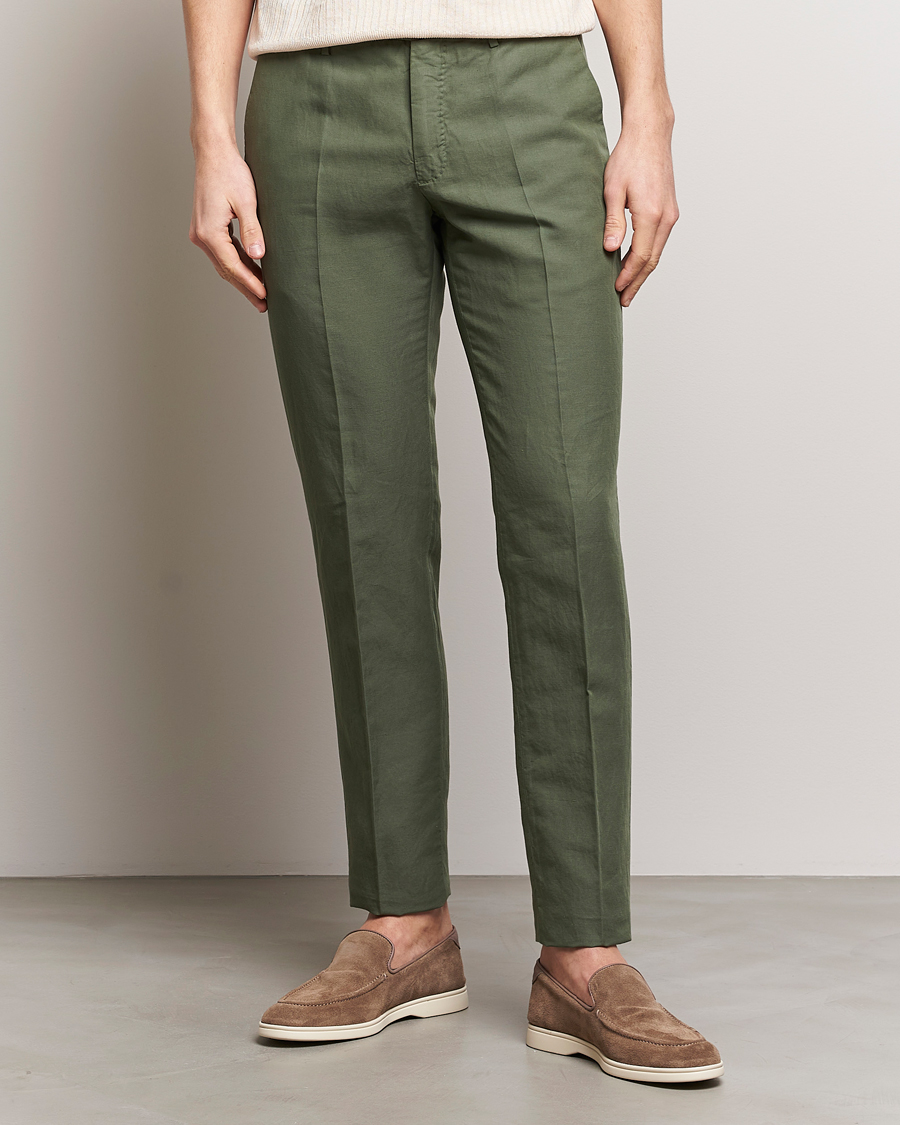 Mies | Housut | Incotex | Slim Fit Chinolino Trousers Dark Green
