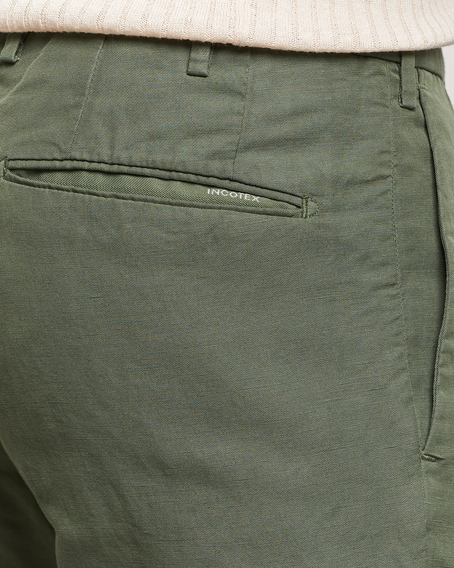 Mies | Housut | Incotex | Slim Fit Chinolino Trousers Dark Green