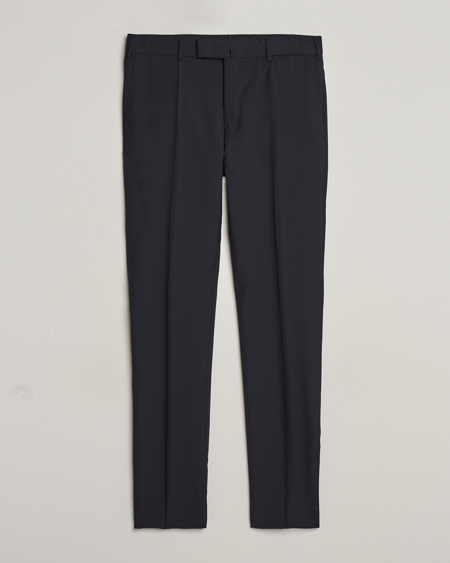 Mies | Housut | Incotex | Slim Fit Tropical Wool Trousers Navy