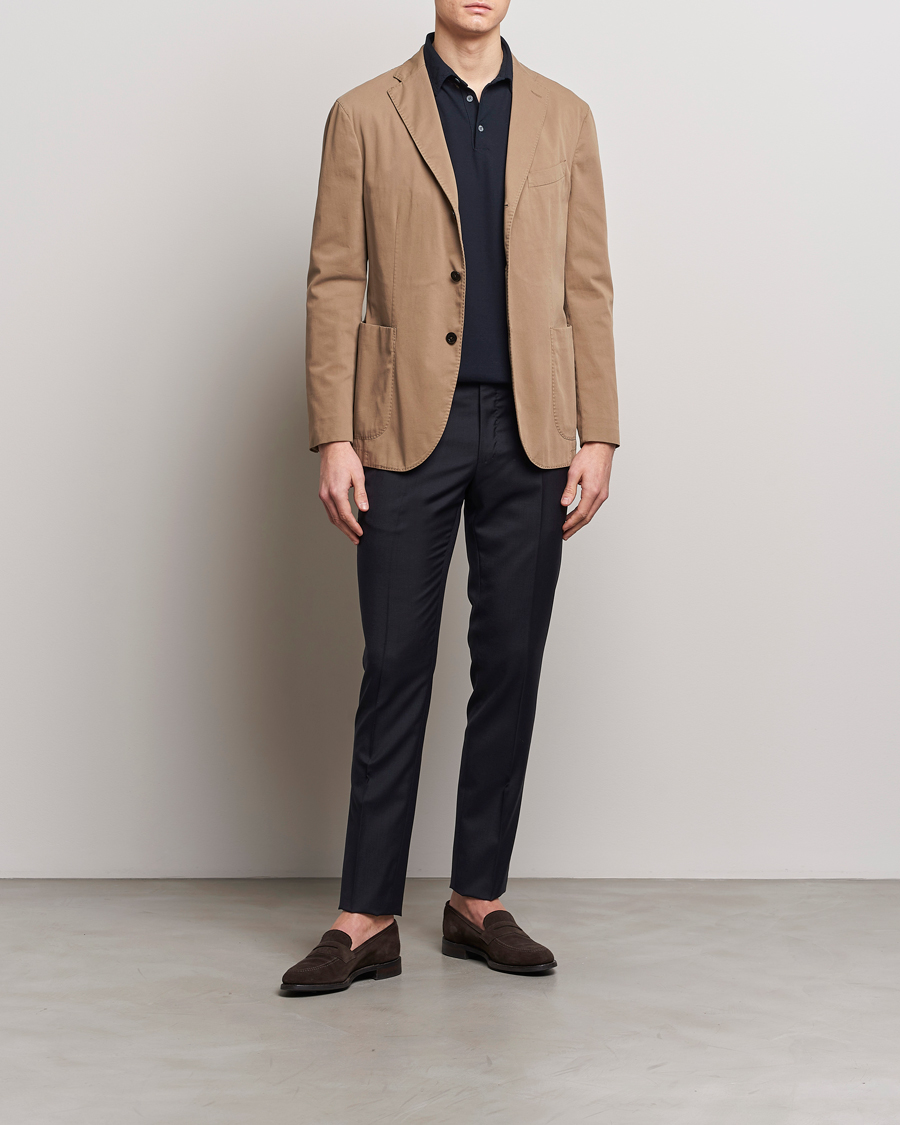 Mies | Housut | Incotex | Slim Fit Tropical Wool Trousers Navy