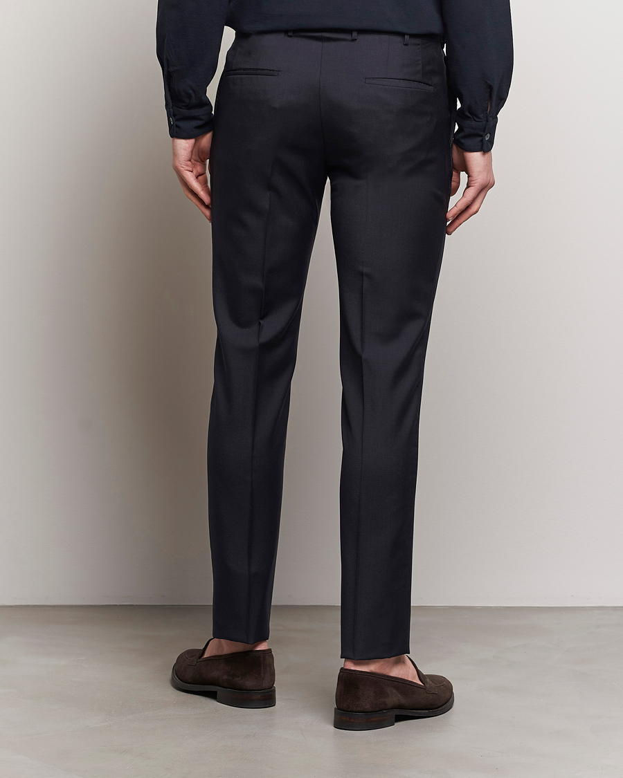 Mies | Housut | Incotex | Slim Fit Tropical Wool Trousers Navy