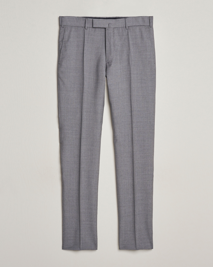 Mies | Housut | Incotex | Slim Fit Tropical Wool Trousers Light Grey