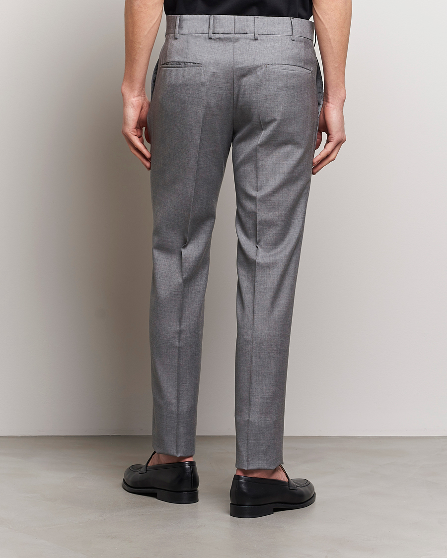 Mies | Housut | Incotex | Slim Fit Tropical Wool Trousers Light Grey