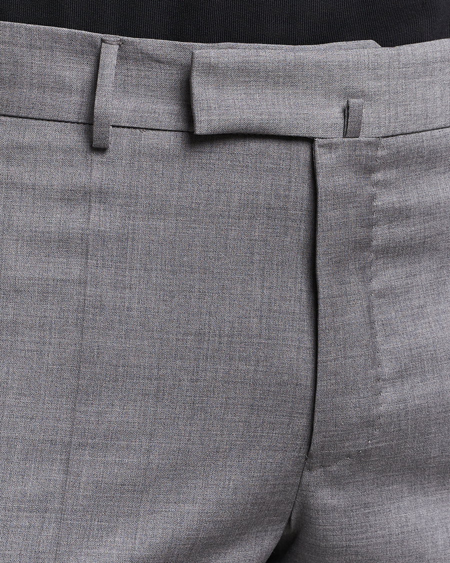Mies | Housut | Incotex | Slim Fit Tropical Wool Trousers Light Grey