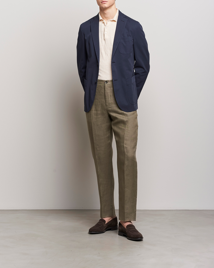 Mies | Pikkutakit | Incotex | Unconstructed Comfort Cotton Blazer Navy