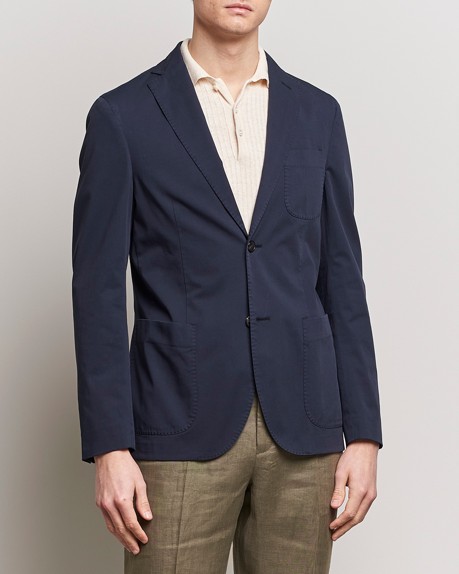 Mies | Pikkutakit | Incotex | Unconstructed Comfort Cotton Blazer Navy
