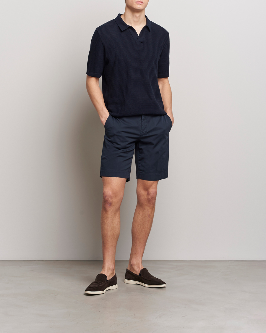 Mies | Shortsit | Incotex | Cotton Comfort Shorts Navy