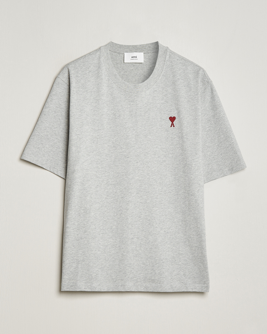 Mies | T-paidat | AMI | Heart Logo T-Shirt Heather Grey
