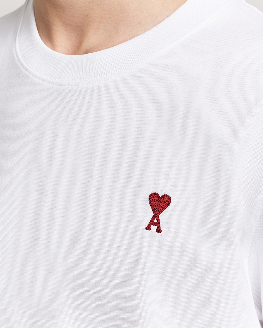 Mies | T-paidat | AMI | Heart Logo T-Shirt White