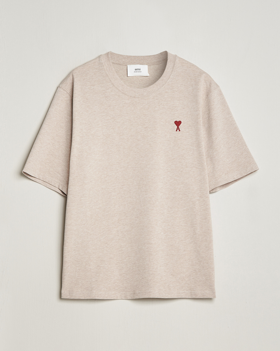 Mies | T-paidat | AMI | Heart Logo T-Shirt Heather Light Beige