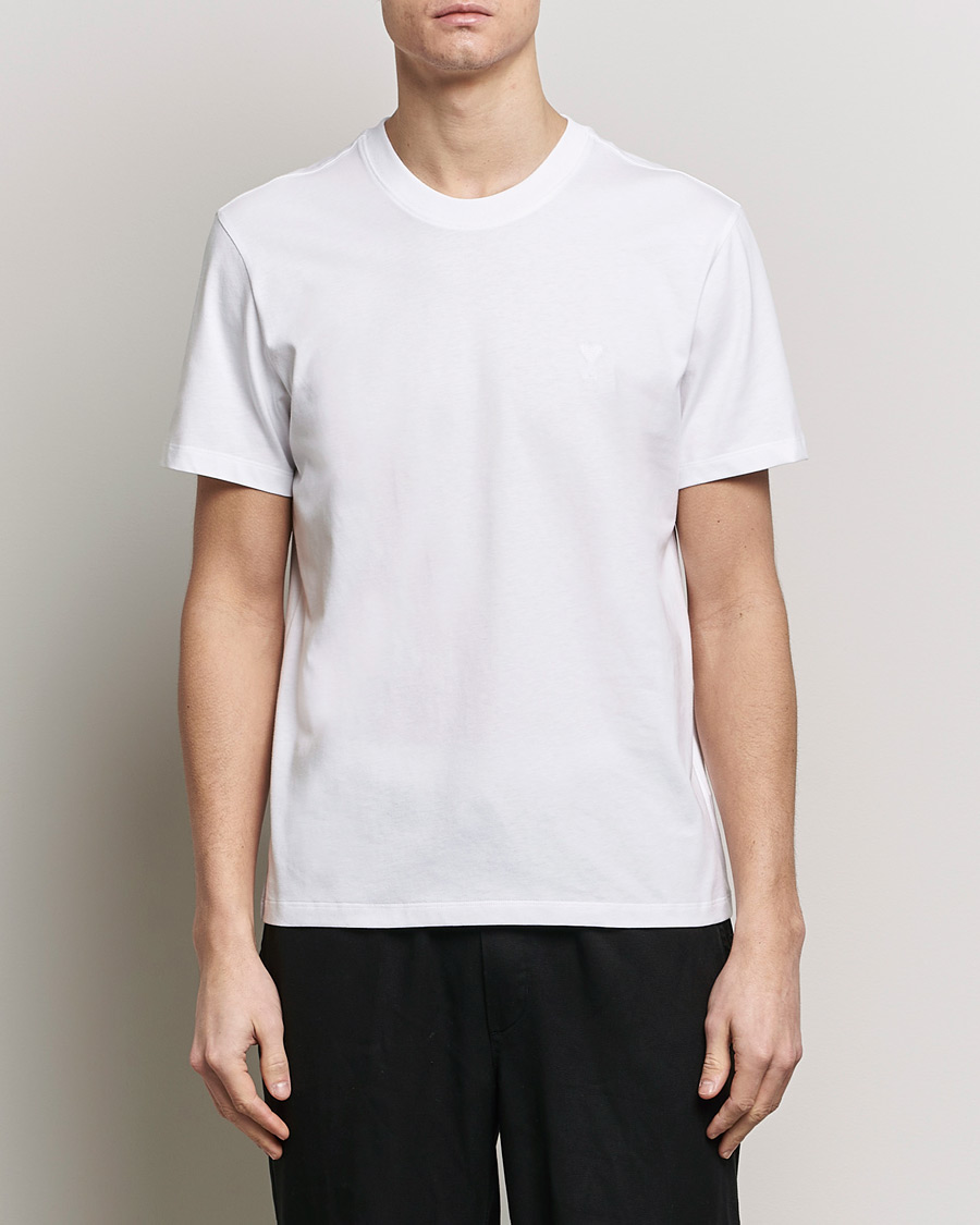 Mies |  | AMI | Tonal Heart Logo T-Shirt White