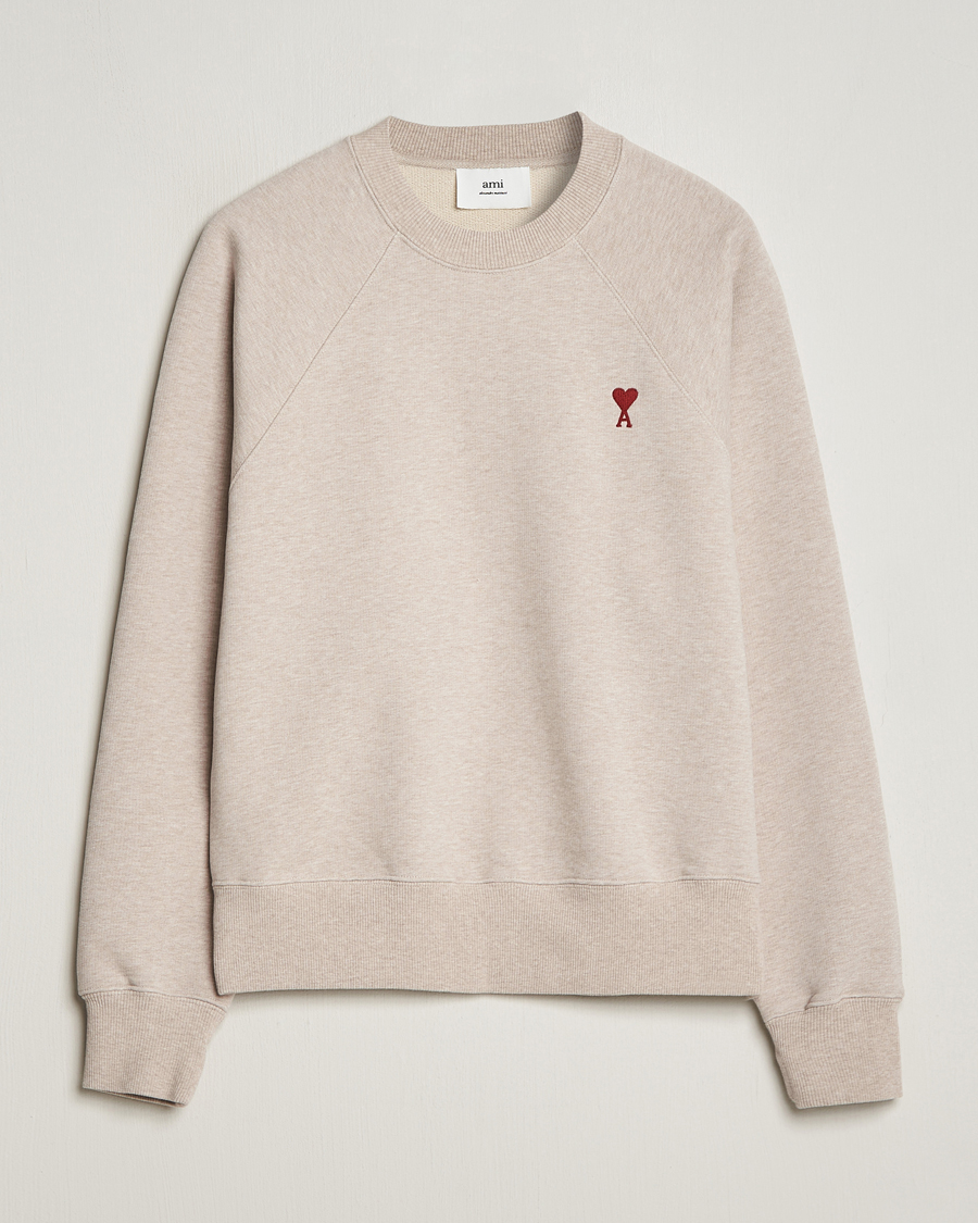 Mies | Puserot | AMI | Heart Logo Sweatshirt Heather Light Beige