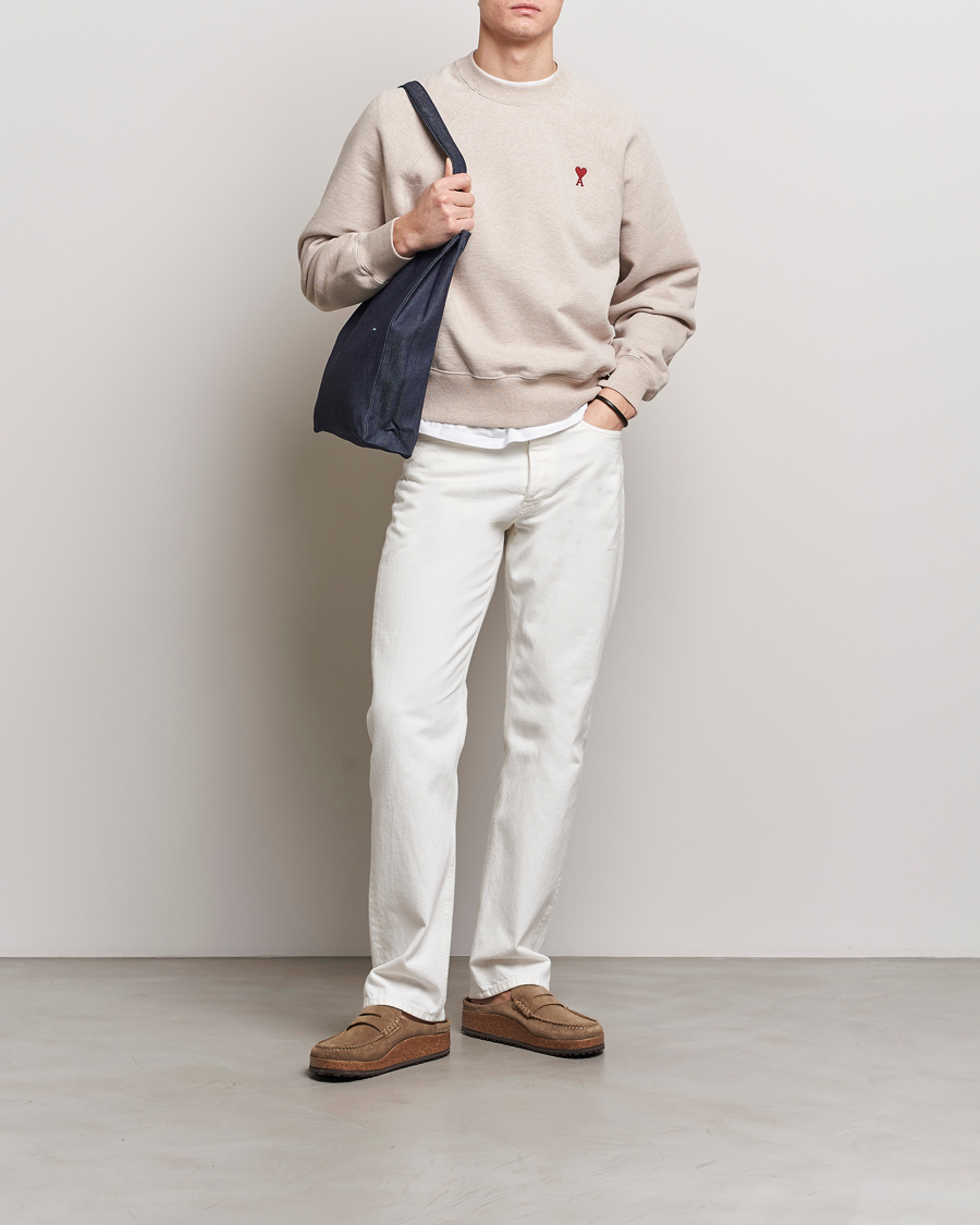 Mies | Puserot | AMI | Heart Logo Sweatshirt Heather Light Beige