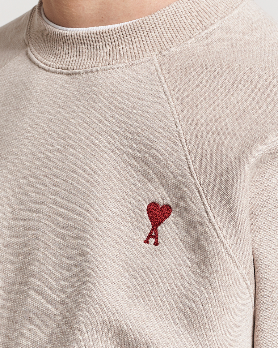 Mies | Puserot | AMI | Heart Logo Sweatshirt Heather Light Beige