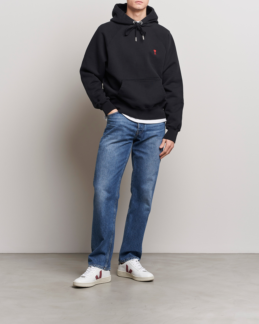 Mies | Puserot | AMI | Heart Logo Hoodie Black