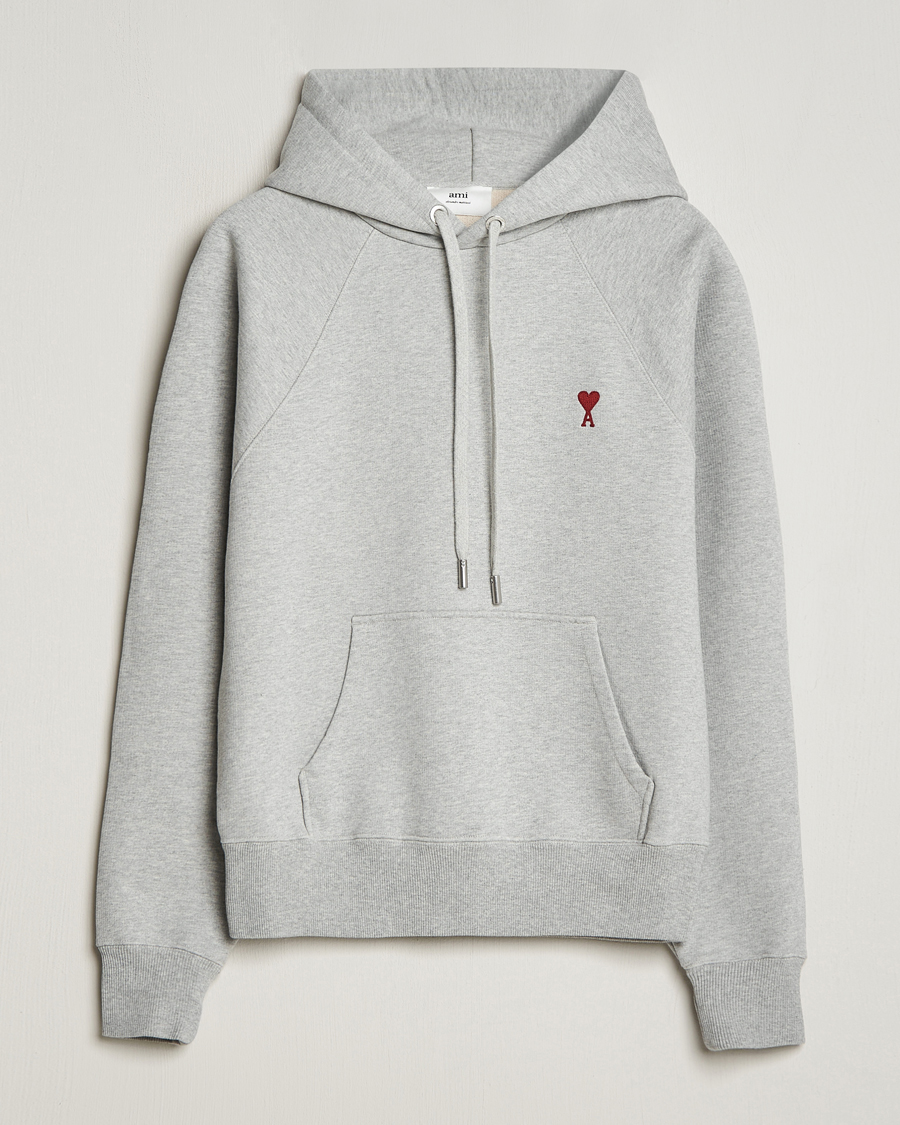 Mies | Puserot | AMI | Heart Logo Hoodie Heather Grey