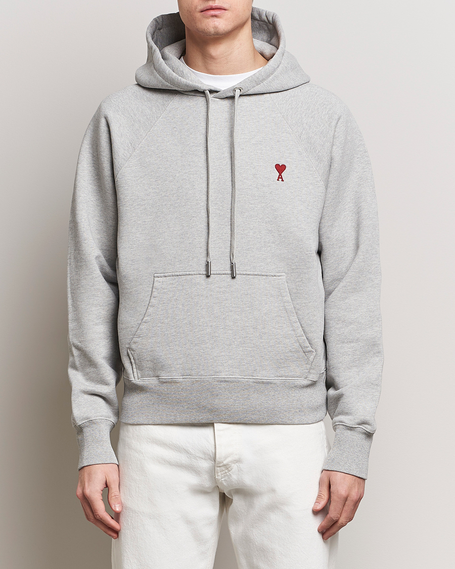 Mies | Puserot | AMI | Heart Logo Hoodie Heather Grey